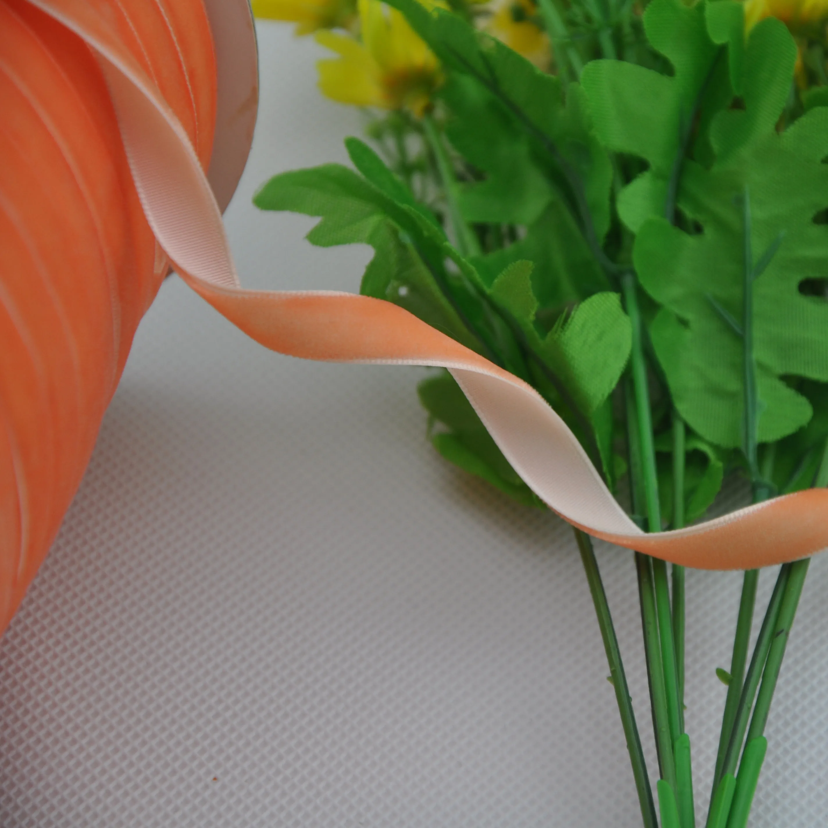 

5 лет оранжевый цвет 2/8 "Велет лента ремесло/свадьба/Шитье Бесплатная доставка VR010-1