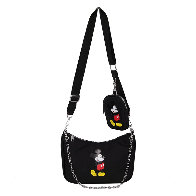 Холщовые сумки с Микки Маусом для женщин трендовая сумка мессенджер на плечо