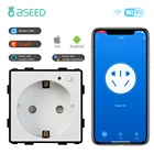 Настенная электрическая розетка BSEED, стандарт ЕС, Wi-Fi, 100-240 В, Tuya, Google Home, Alexa, беспроводное управление, 16 А