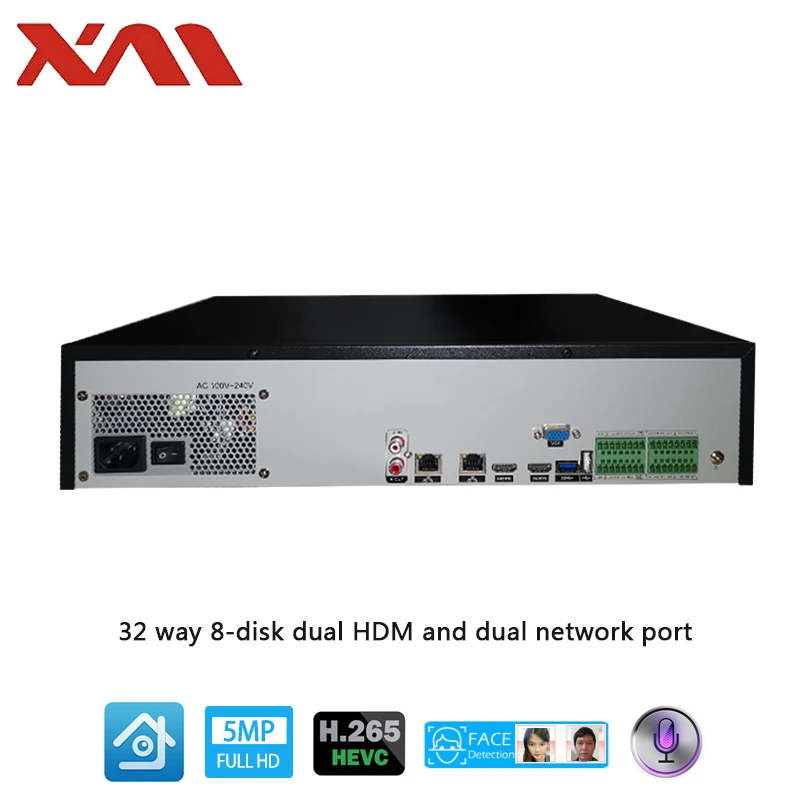 H.265 Recorder NVR8032K-QE 8*SATA RS485 Slot Alarm and Humanoid Detection 32CH 4K 8MP DVR | Безопасность и защита