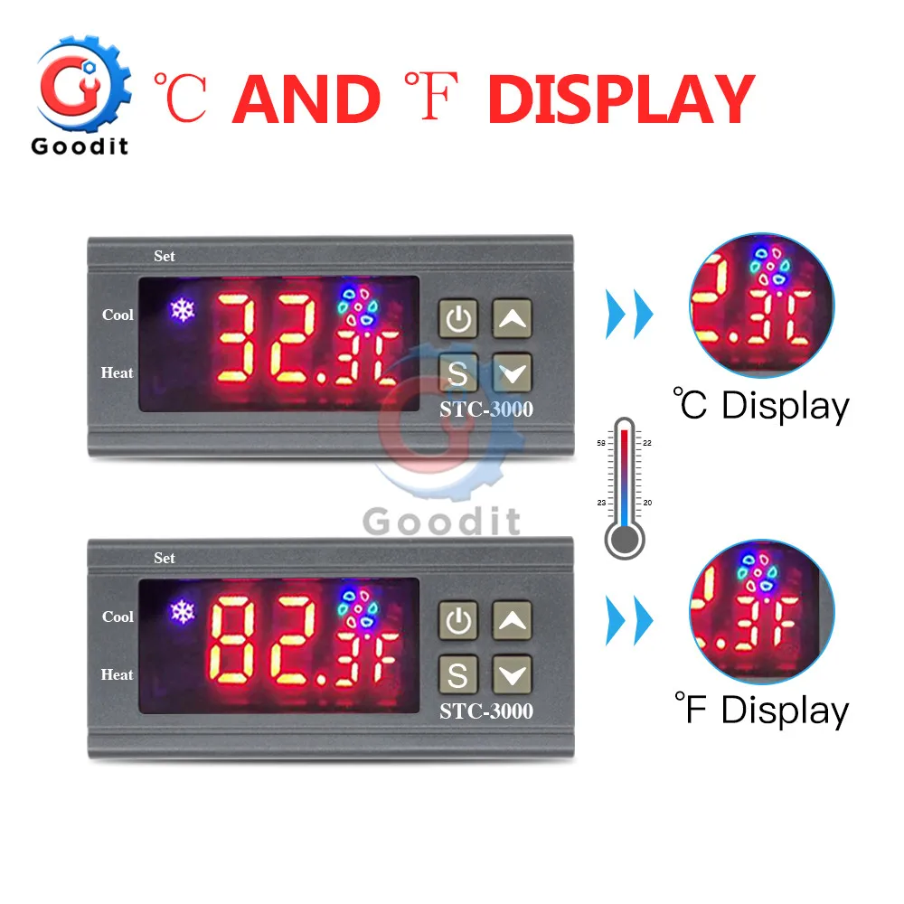 Фонарь с цифровым дисплеем регулятор температуры термометр датчик инкубатора