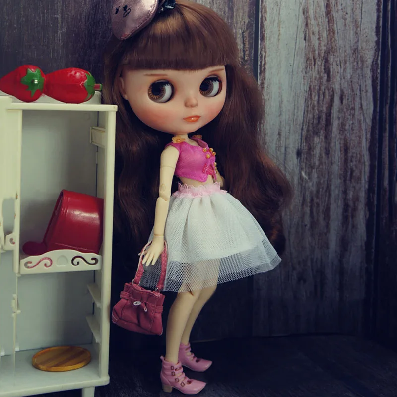 Комплект одежды для кукол Blythe Модный комплект майка топ пальто юбка платье брюки