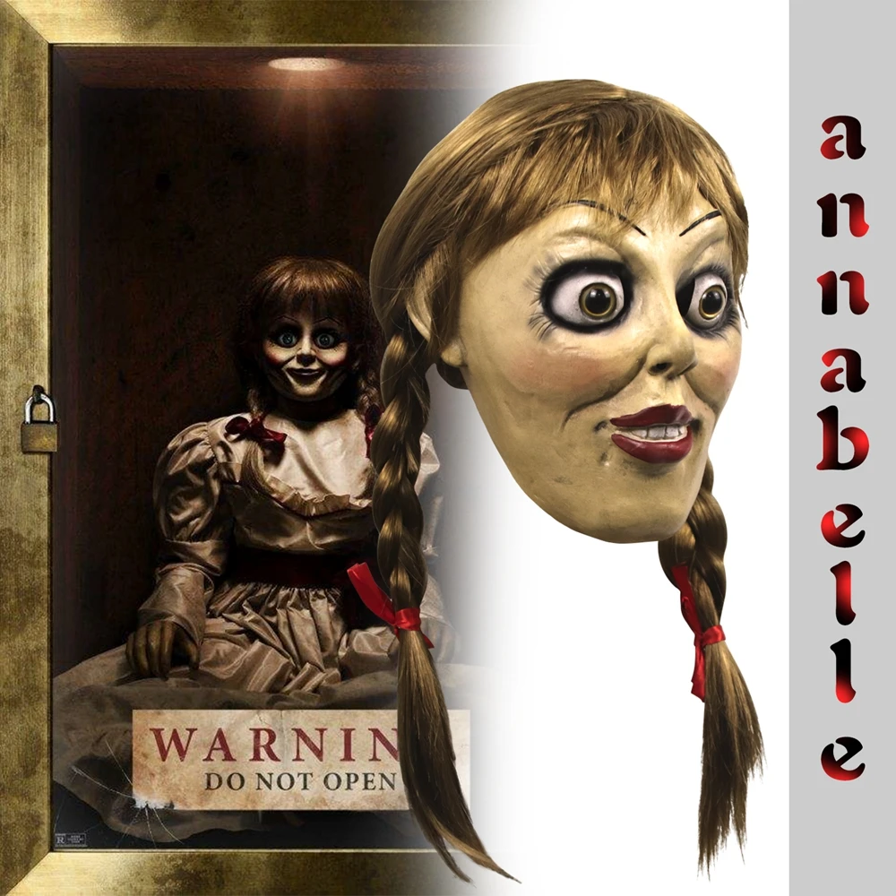 Хэллоуин маска для косплея Annabelle латексная косплей кукла Annabel страшный фильм