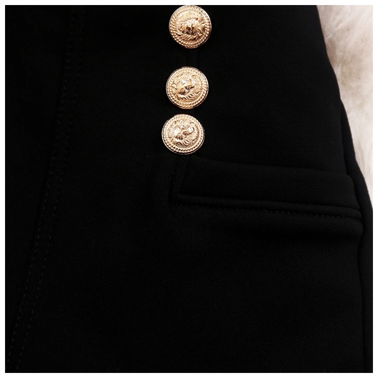 

Double-breasted shorts women Autumn winter thickened plus fleece boots pants stretch shorts