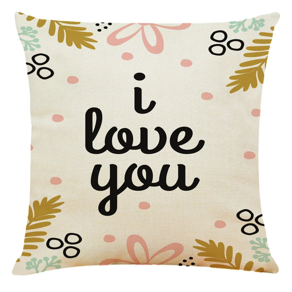 Счастливый День святого Валентина Подушка Чехол розовое Sweet Love (Сладкая любовь)