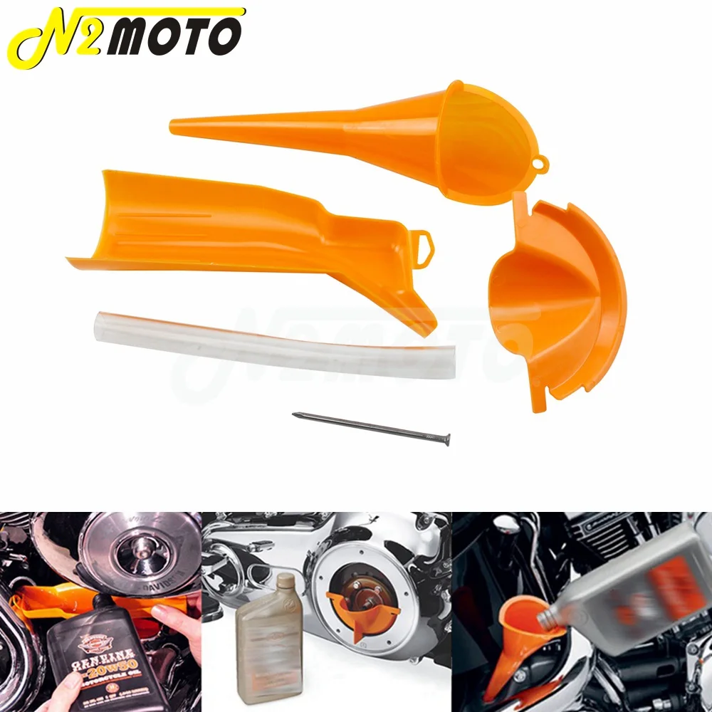 Оранжевый пластиковый чехол для автомобиля мотоцикла наполнитель масла воронка