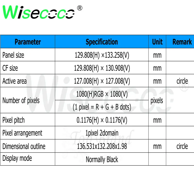 Wisecoco 5 дюймов Круглая Панель для часов diy проект экран дисплея с micro USB mipi плата