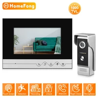 homefong 7 inch intercom entry system kit screen monitor 1000 tvl doorbell call panel camera recording video door phone for home