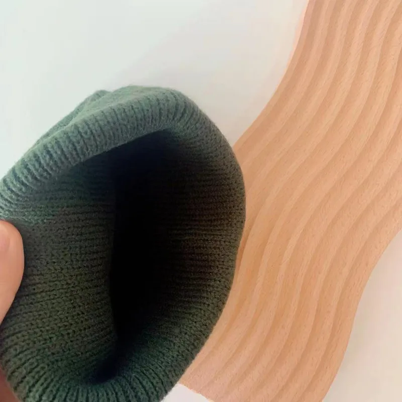 1 шт. детская трикотажная двухслойная шапка с буквенным принтом | Аксессуары для