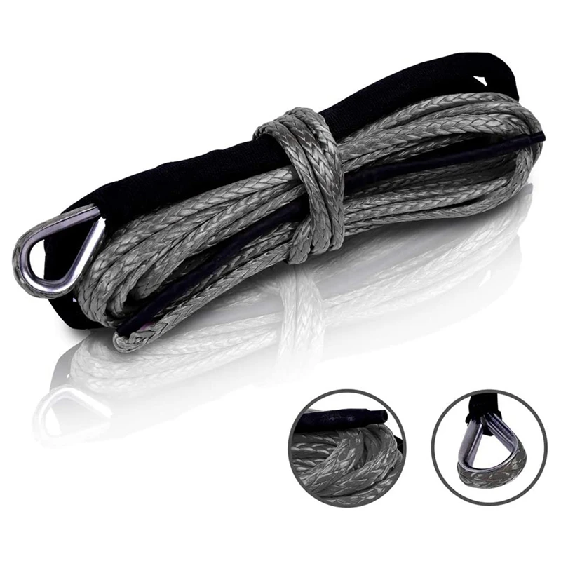 Synthetic Winch Rope 15M 7700 Lbs Line Cable with Protective Sleeve Maintenance String for ATV UTV Off-Road | Автомобили и