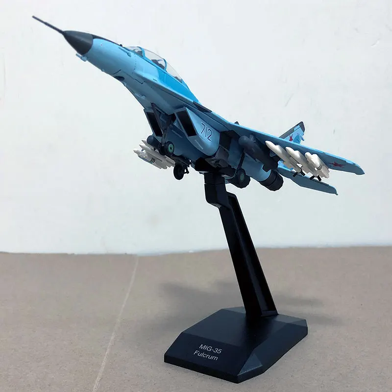 

1/100 MIG-35 Aircraft Diecast Metal Plastic Model Plane Home Decor