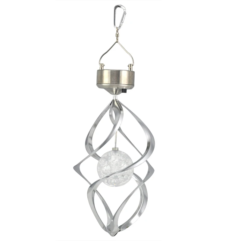 Солнечный спиральный ветряной Спиннер с меняющим цвет светодиодный светильник