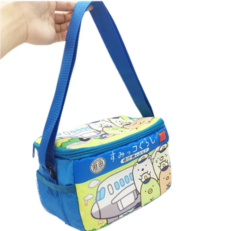New kawaii sumikko gurashi waterproof lunch bag students handheld thermal insulation meal box inclined shoulder | Багаж и сумки