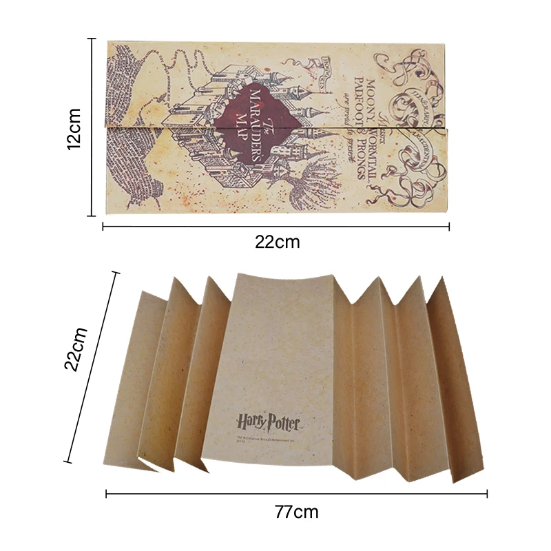 

77cm*22cm Marauder's Map Xmas Gifts Action Harried Map Toys for Birthday Present