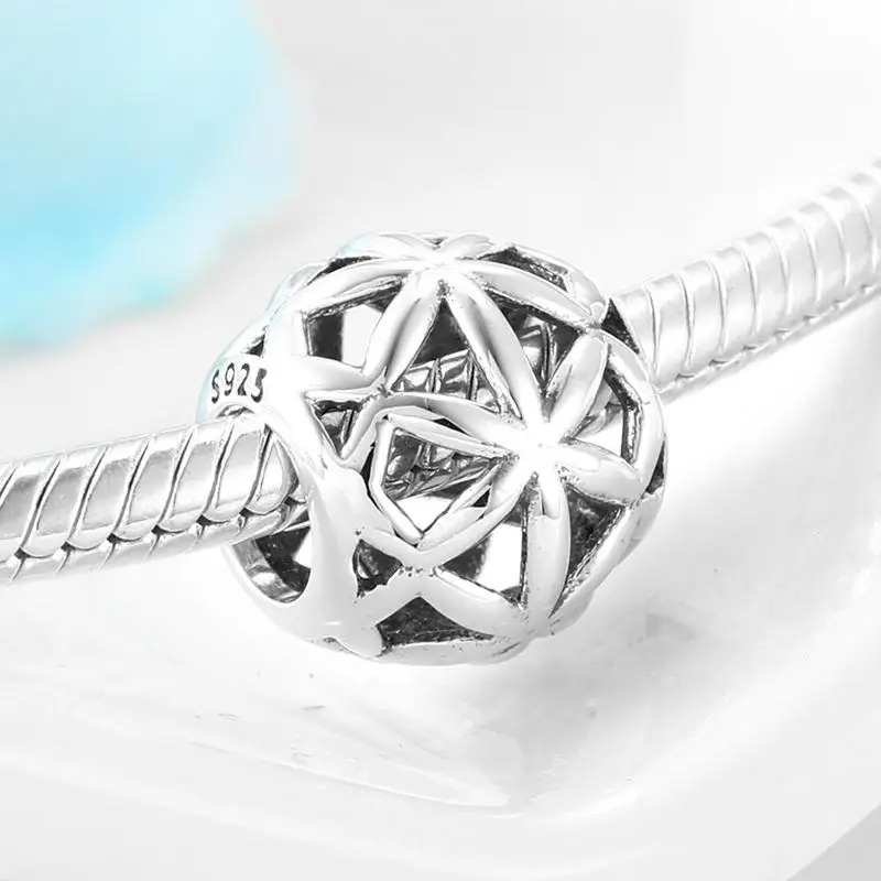 Аутентичные 925 стерлингового серебра и черной эмалью в виде прозрачными камнями