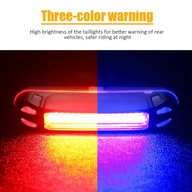 Зарядный велосипедный светильник задний фонарь предупреждающий лазерный