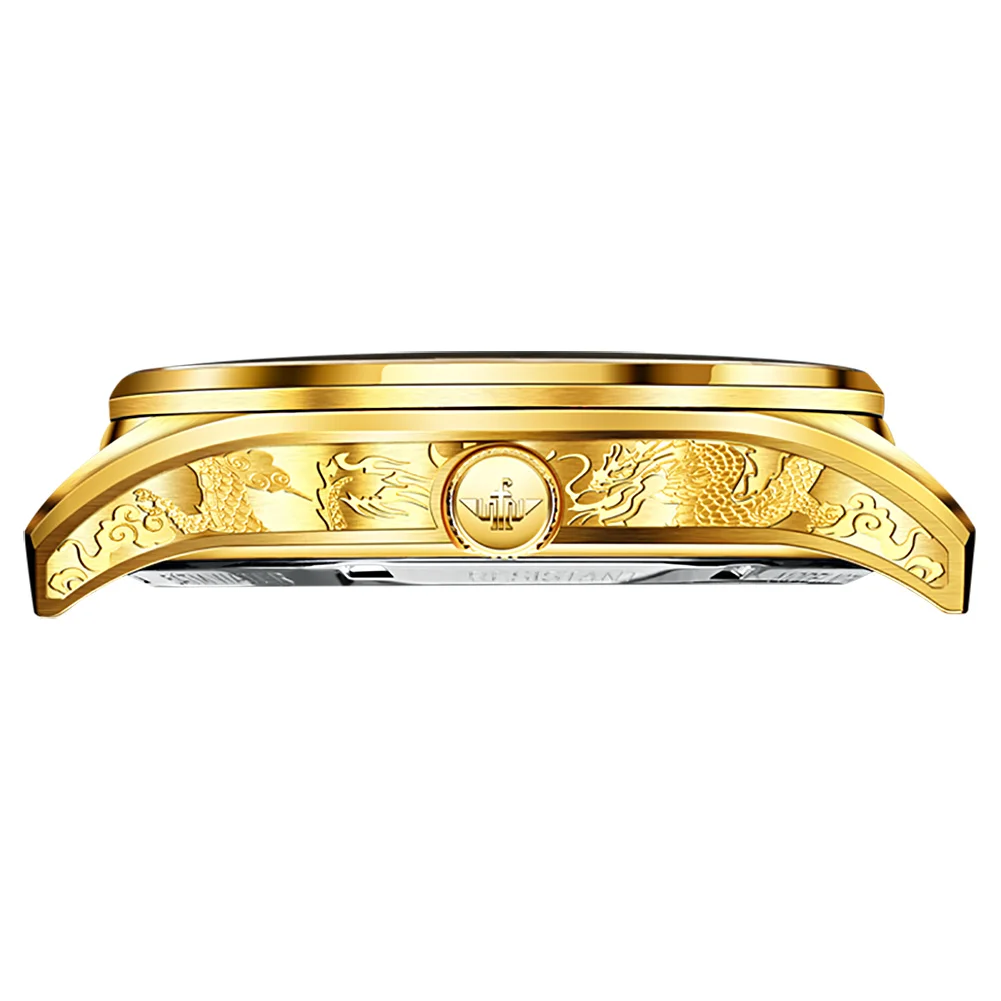 

Tourbillon Watch Fully Automatic Mechanical Embossed Dragon Hollow Top Gift Men Watches 2021NEW Brand Luxury Tough Guy Watches