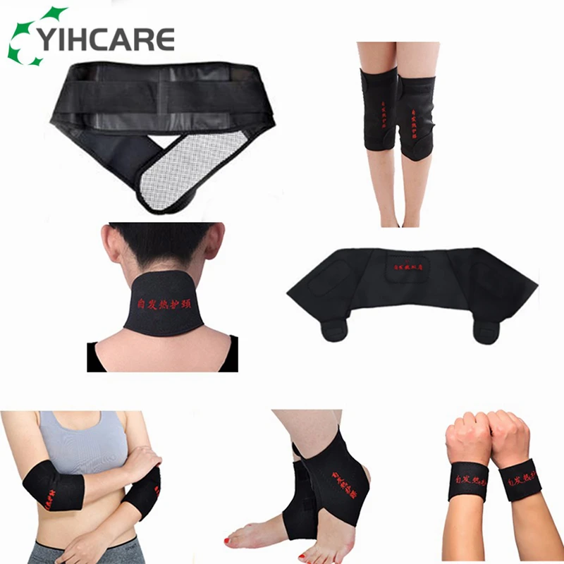 YihCare 11 шт./компл. Турмалин САМОНАГРЕВАЮЩАЯСЯ поддержка талии наколенник для шеи