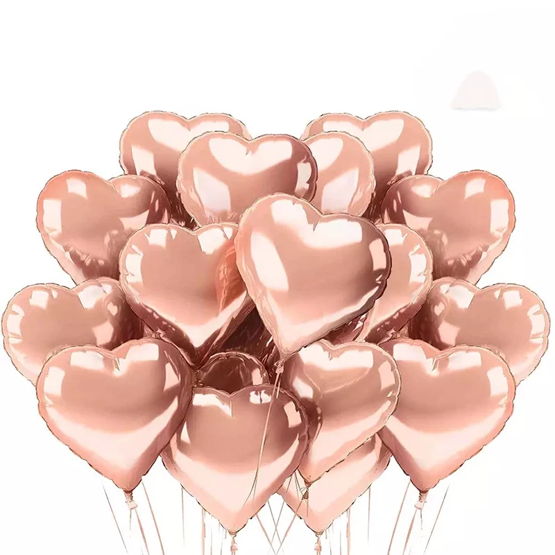 10 шт 18 дюймов в форме сердца надувные шары из алюминиевой фольги на день рождения