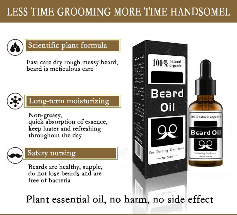 Масло для бороды 30 мл средство против выпадения волос увлажняющее и