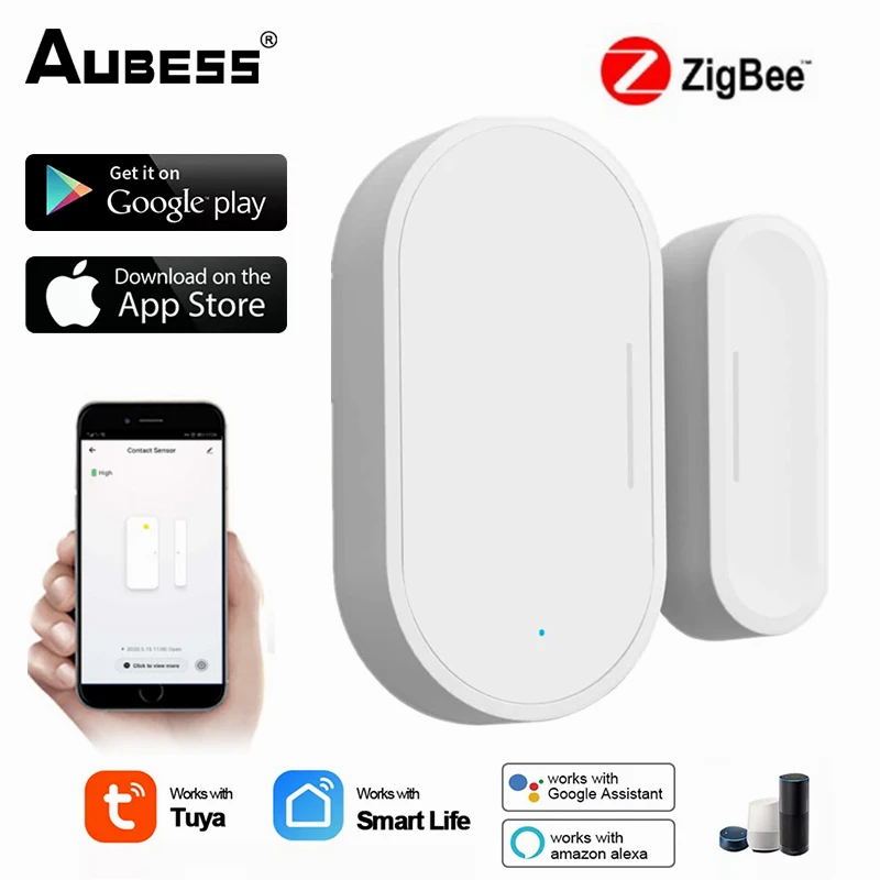 

Aubess Smart Home Zigbee Door Sensor Door Open Detectors Security Protection Alarm System Home Security Alert Security Alarm