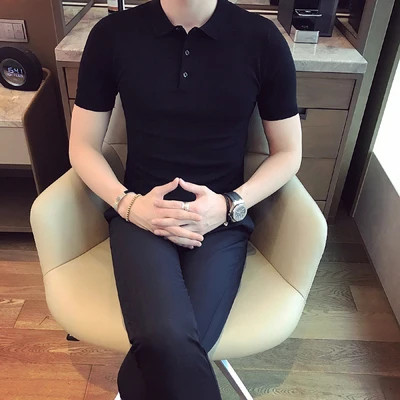 

T-shirt tide brand Korean trend slim summer new ice silk compassionate