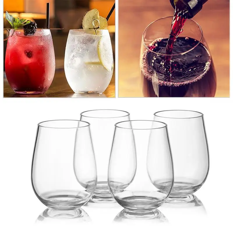 4 шт прозрачное вино стекло es небьющееся пластиковое PCTG многоразовые фруктовые