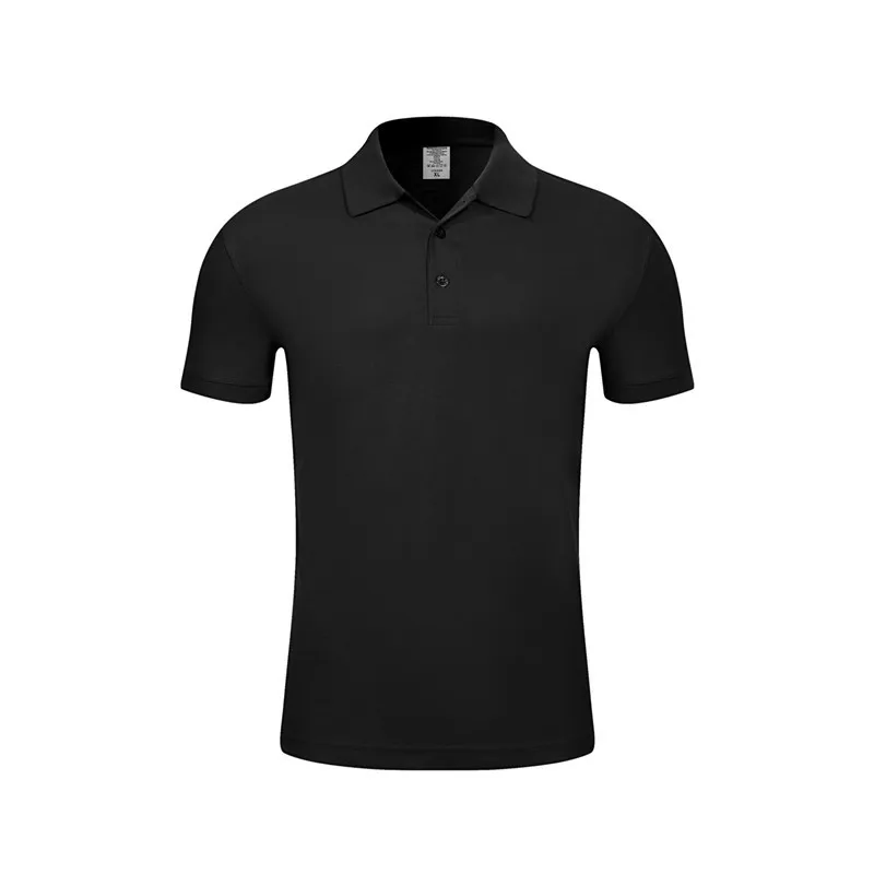 Черный Мужская рубашка поло Para Hombre, мужская одежда, мужские футболки поло, Повседневная летняя рубашка из хлопка, Однотонная рубашка поло - Цвет: Черный