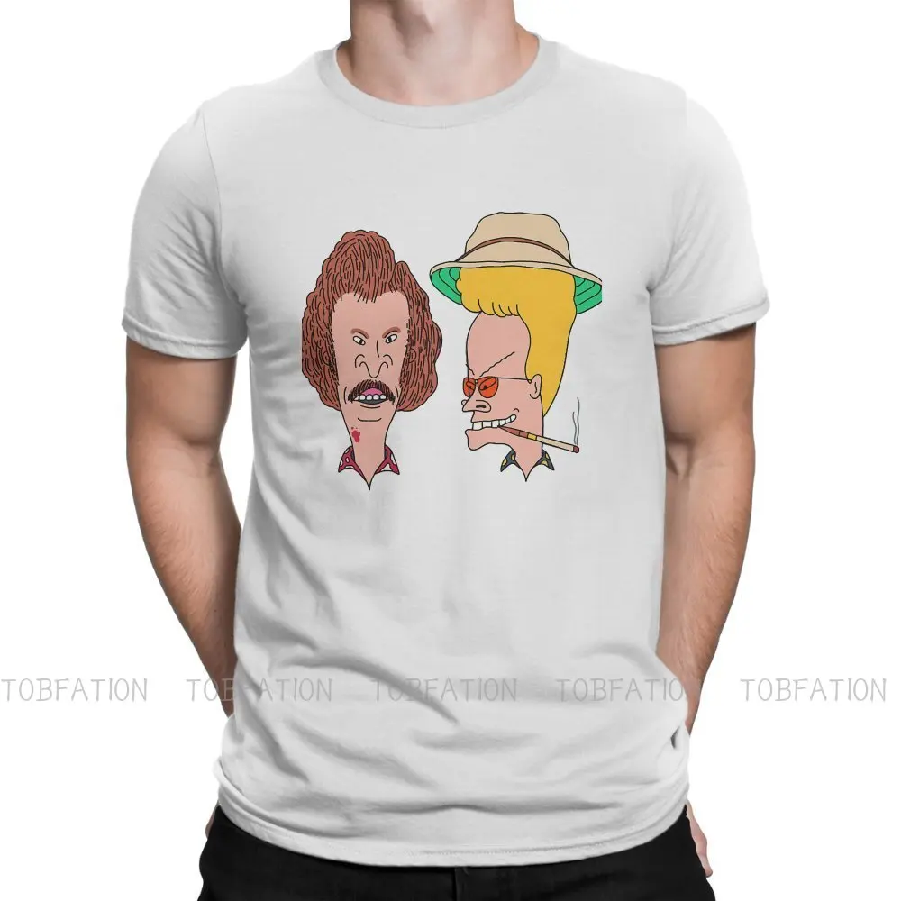 

Футболка с забавным саркастическим мультяшным рисунком Beavis и Butthead в стиле страха и страха в Лас Вегасе, футболка в стиле Харадзюку, высокое ...