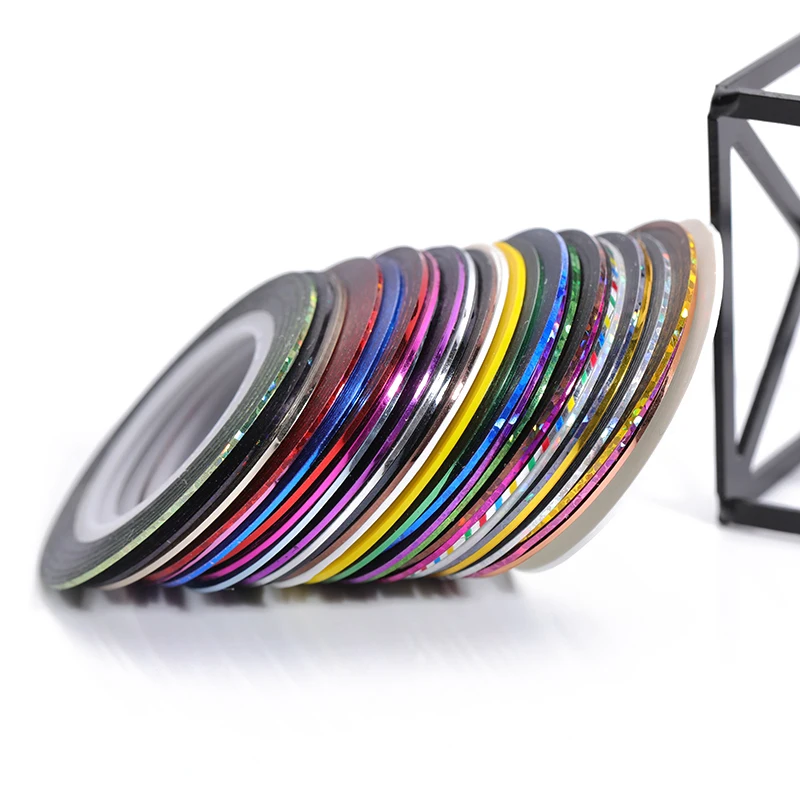 1 мм клейкая лента для наращивания ногтей переводная наклейка разноцветные