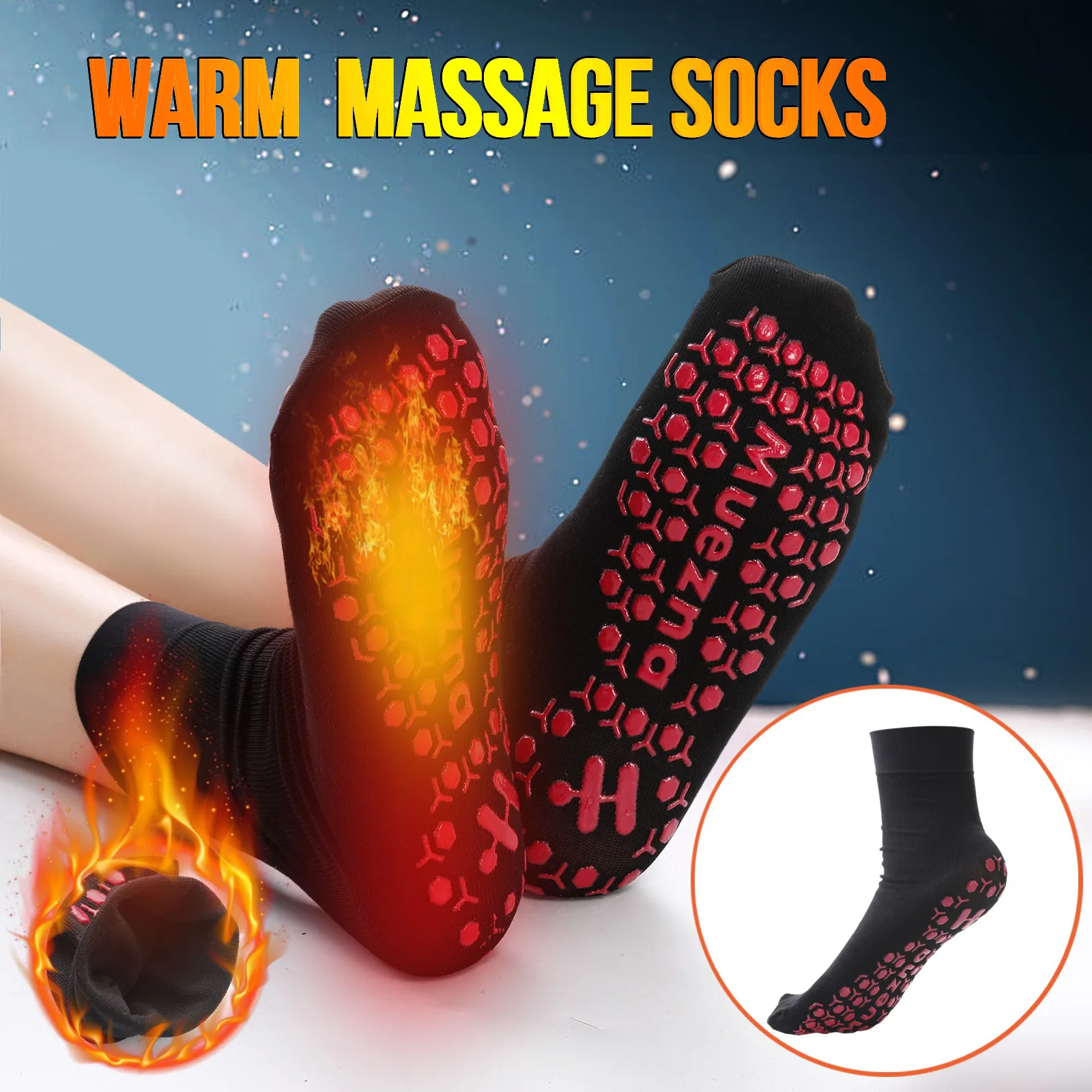 

Magnetic Socks Unisex Self-Heating Health Care Socks Tourmaline Magnetic Therapy Comfortable And Breathable Foot Massager Warm
