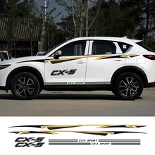 2 шт. автомобильная гоночная длинная полоска Наклейка для Mazda CX-5 Sport DIY Авто покрытие двери виниловая пленка наклейка автомобиля Тюнинг аксессуары 2 шт. автомобильная гоночная длинная полоска Наклейка для Mazda CX-5 Sport DIY Авто покрытие двери виниловая пленка наклейка автомобиля Тюнинг аксессуары