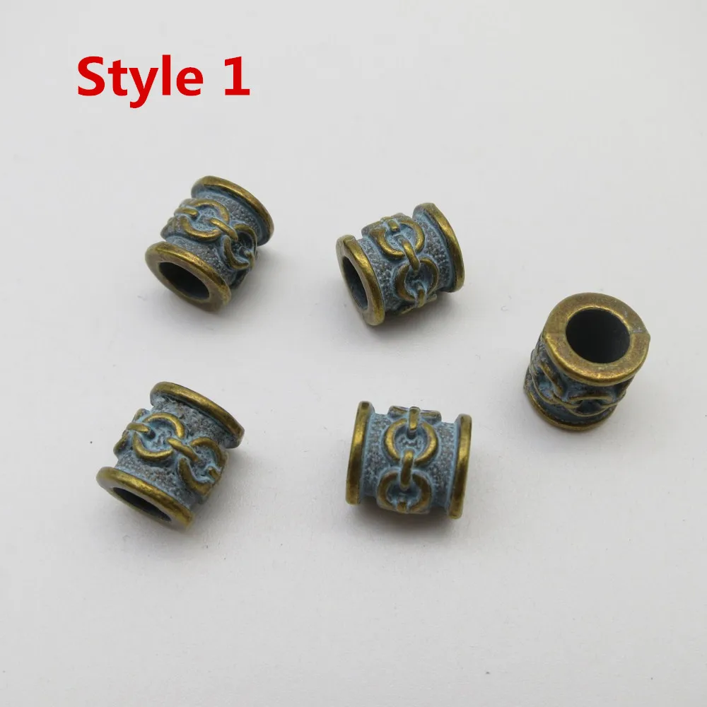 5 шт./лот бронзовые руны викингов оплетка для волос страшная борода Дред кольца