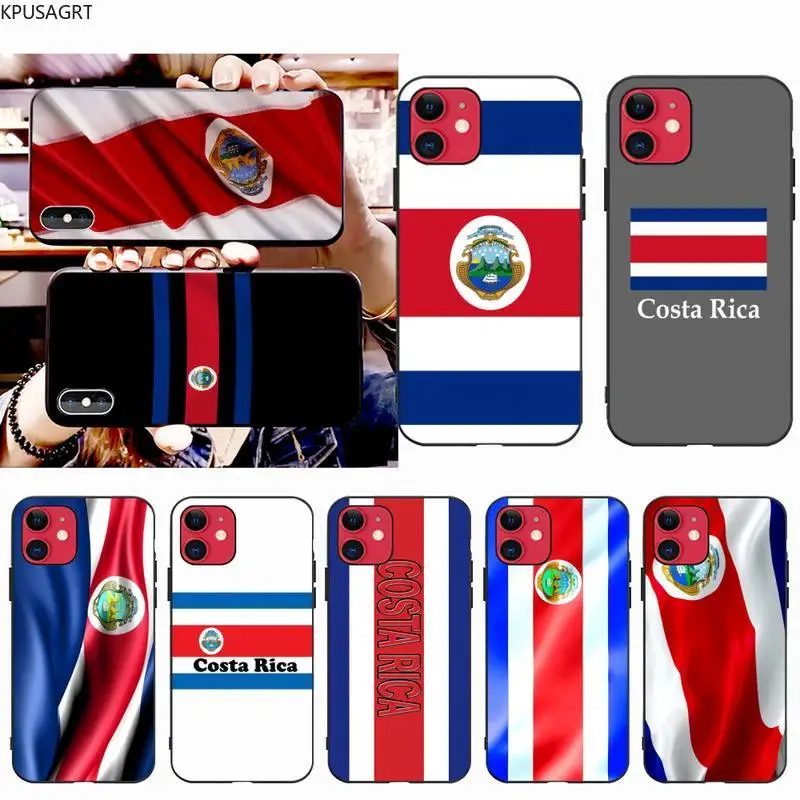 

KPUSAGRT Costa Rica flag Luxury Phone Case for iPhone 11 pro XS MAX 8 7 6 6S Plus X 5S SE 2020 XR case
