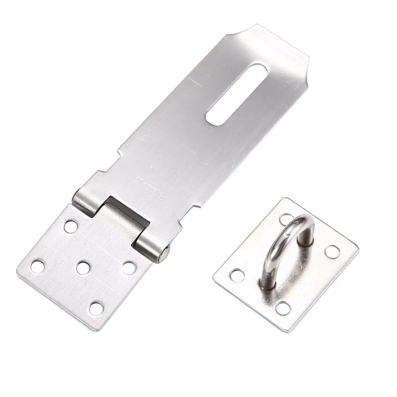 

2021 thickened square brand stainless steel lock anti-theft door buckle hardware safety bolt hasp anti-theft door lock 20 pcs