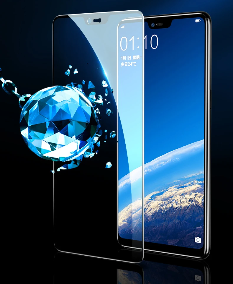 6D Tempered Glass For Oppo A1K A9X A7X A5 A3 A83 A79 K3 K1 R15 R11 Full Cover Curved Screen Protector Film on the for F7 F5 | Мобильные