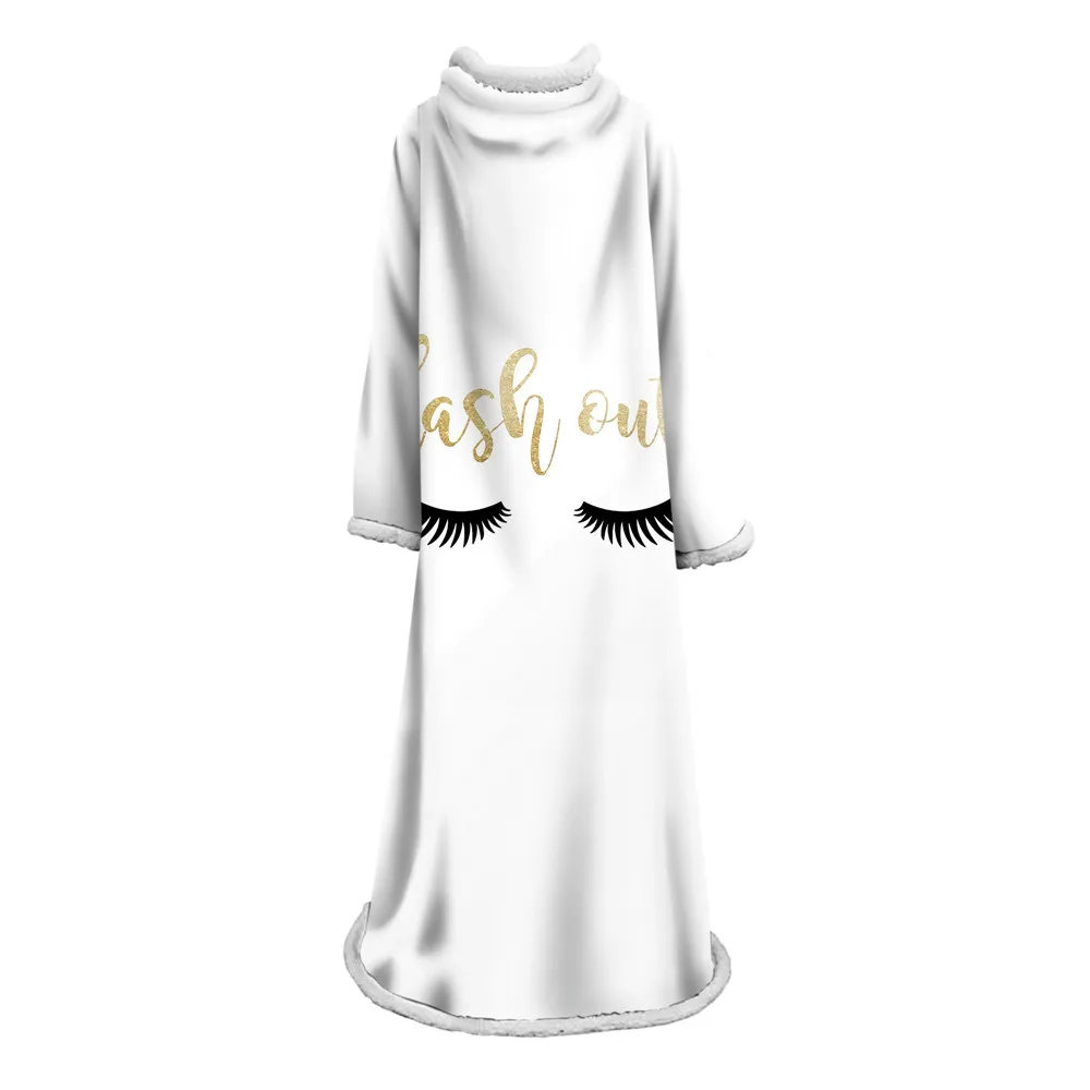 

Шерпа плед одеяло с рукавом 3D пыльный молния фотография искусственное плюшевое одеяло на диван 150x200 см