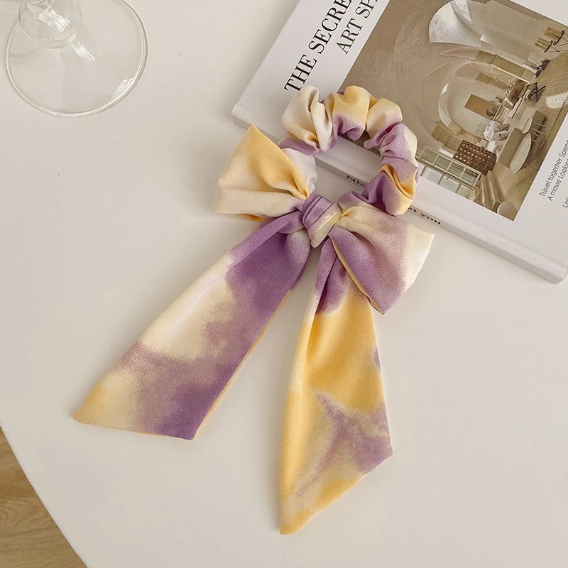 

Fashion Chiffon Bowknot Elastic Headband Women Hair Ties Girls Scrunchies Ponytail Holder for Lady Hair Bands Hair Accessoriesg