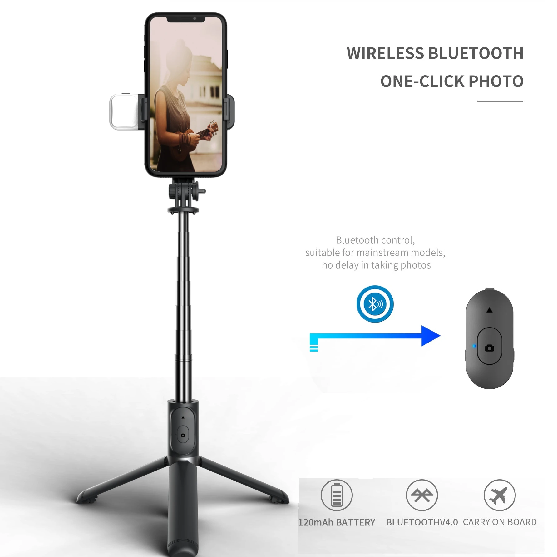 Новинка 4 в 1 Беспроводная Bluetooth селфи палка выдвижные Моноподы со складным