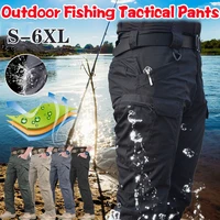 mens waterproof cargo pants elastic multiple pocket man military trousers outdoor combat joggers plus size tactical pant for men