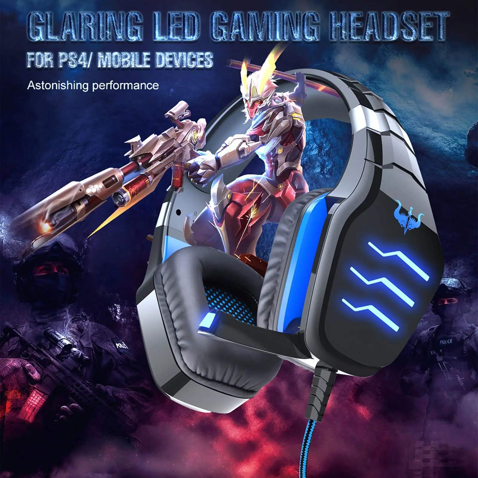 

Gaming Headset Headphones GT86 USB Rotatable Microphone Multifunctional Durable High Quality Stereo 3.5mm Jack Wired Headphone