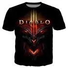 Футболка Диабло 3 с принтом жнец души для мужчин и женщин, модная Повседневная рубашка с 3D рисунком Диабло 3, уличная одежда в стиле хип-хоп, Харадзюку, топы большого размера
