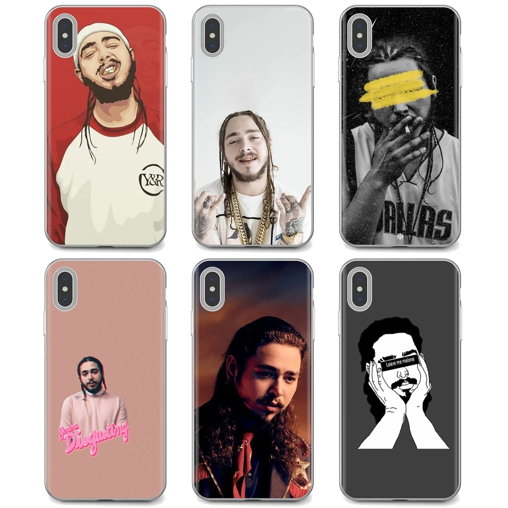 Мягкий чехол для Huawei P8 P9 P10 P20 P30 P Smart 2019 Honor Mate 9 10 20 8X 7A 7C Pro Lite rapper flower Post Malone с узором |