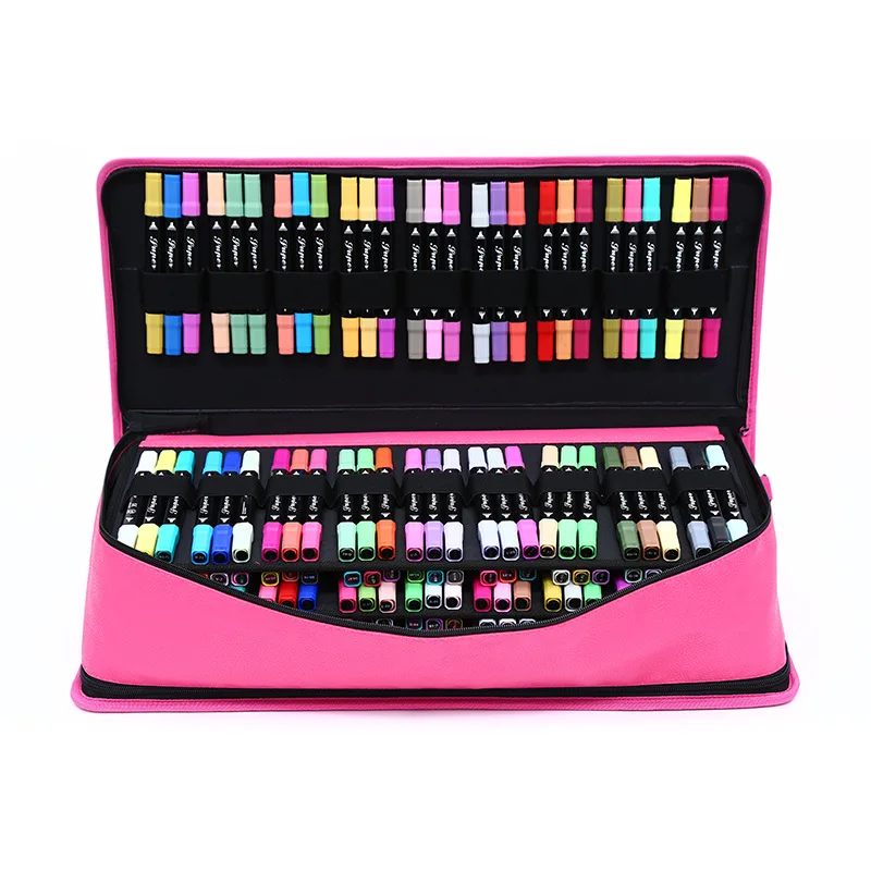 Большой чехол карандаш с 216 отверстиями для художественных маркеров ящик ручек