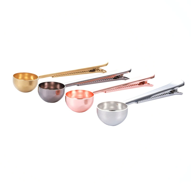 Зажим для кофейной ложки из нержавеющей стали Два в одном|Кофейные совки| |