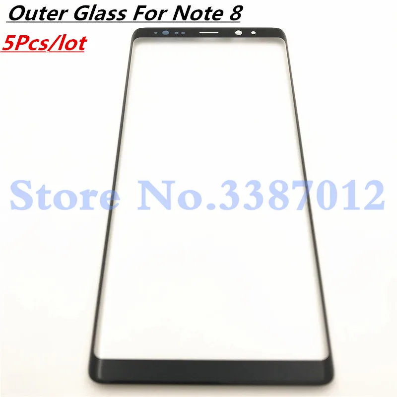 5 шт./лот запасная внешняя стеклянная линза для Samsung Galaxy Note 8 Note8 N950 N950F 6 3 &quotЖК