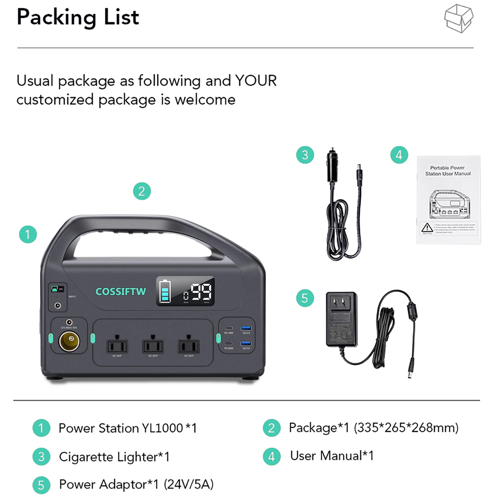 Многофункциональная портативная электростанция 110 В Вт 60 | Автомобили и