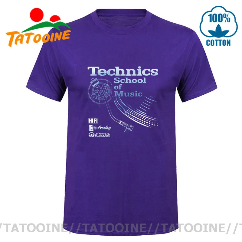 Ретро футболка Tatooine Deejay длинная для игры техника школа музыки Мужская Винтажная