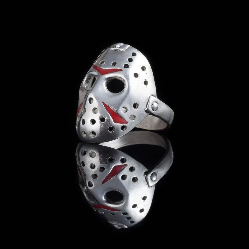 NPKDS Punk Friday The 13th Jason Voorhees Mask Rings for Men Gothic Ring Dropshipping Gifts | Украшения и аксессуары