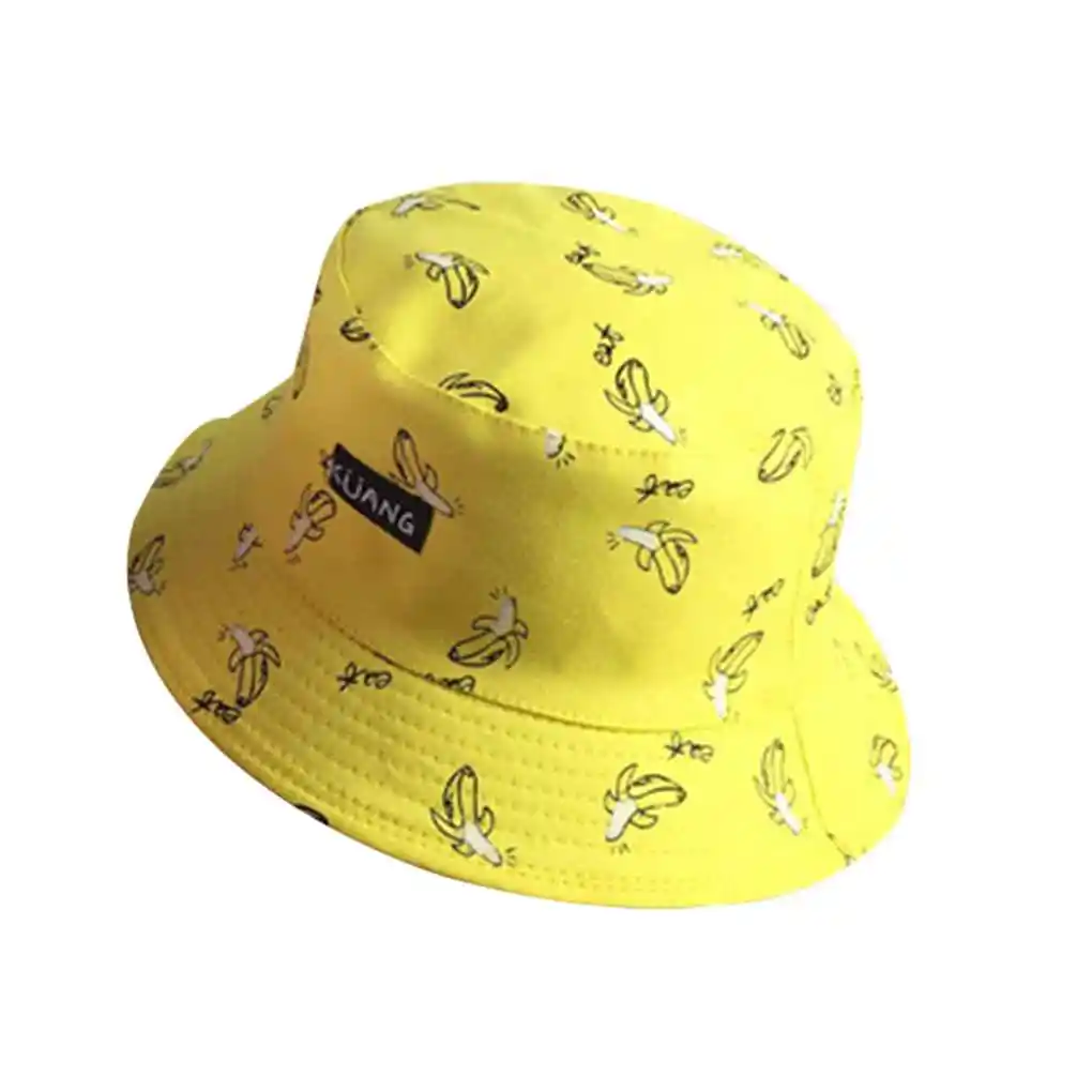 

Bucket Hat Fisherman Vintage Banana Chips Canvas Hat Printed Sun Hat